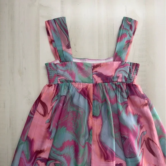 AMANDA UPRICHARD revolve Cindylou printed babydoll dress pink event weekend L - Picture 7 of 9